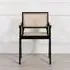 2x Dining Armchairs - Black, Rattan