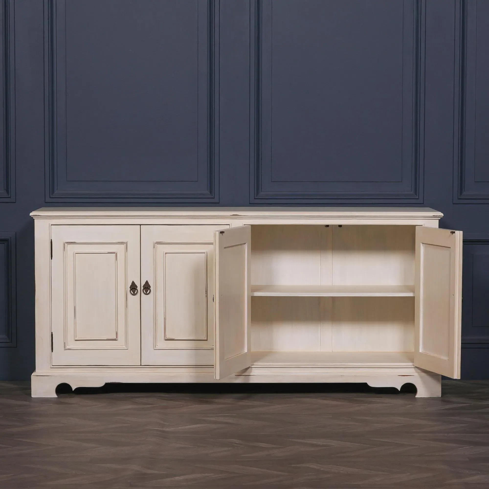 4 Door Extra Large Sideboard - Brushed White
