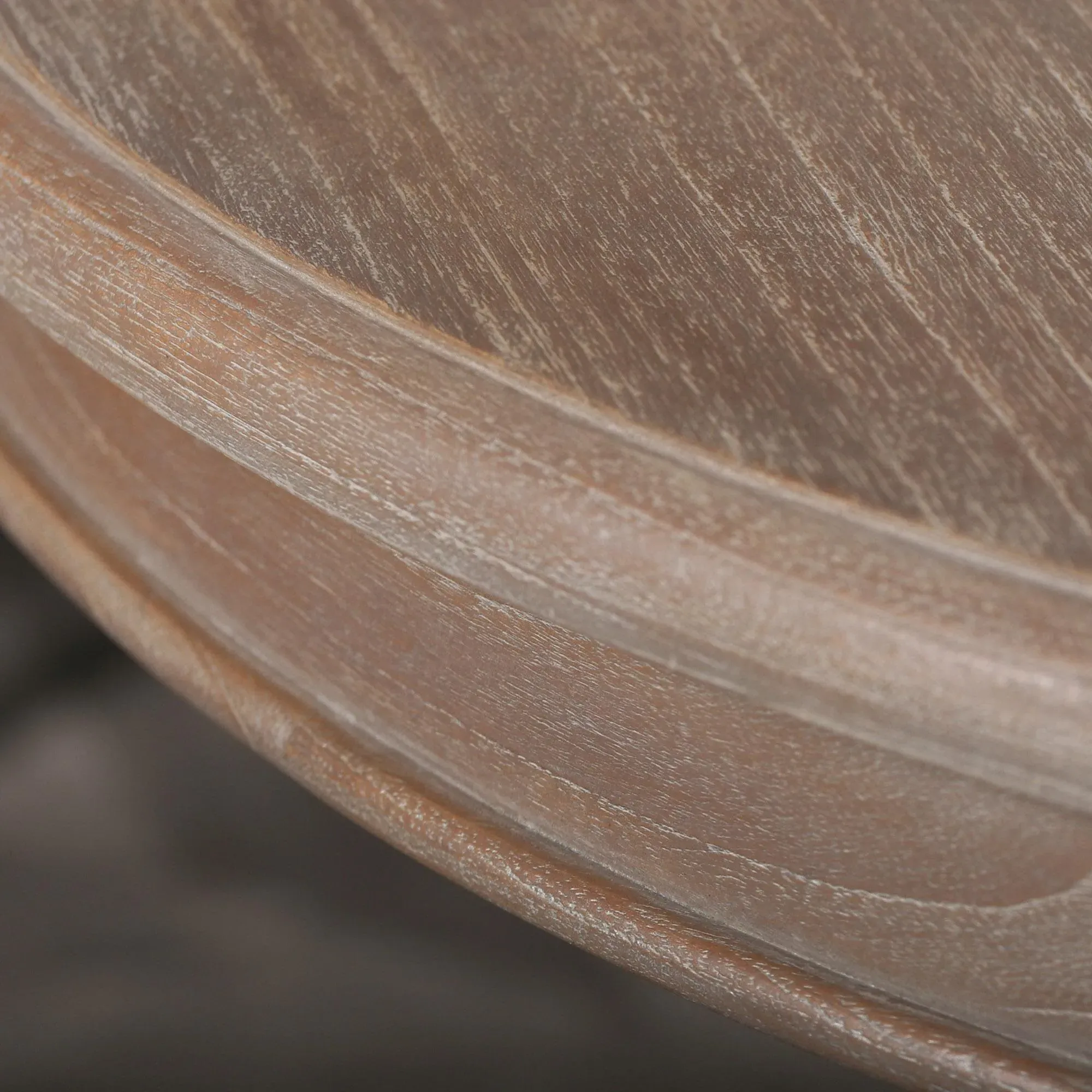 4-Seater Round Pedestal Dining Table - Dark Rustic, Reclaimed Wood