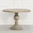 4-Seater Round Pedestal Dining Table - Rustic, Mango Wood