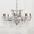 8 Branch Cut Glass Chandelier - Chrome