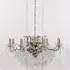 8 Branch Cut Glass Chandelier - Gold