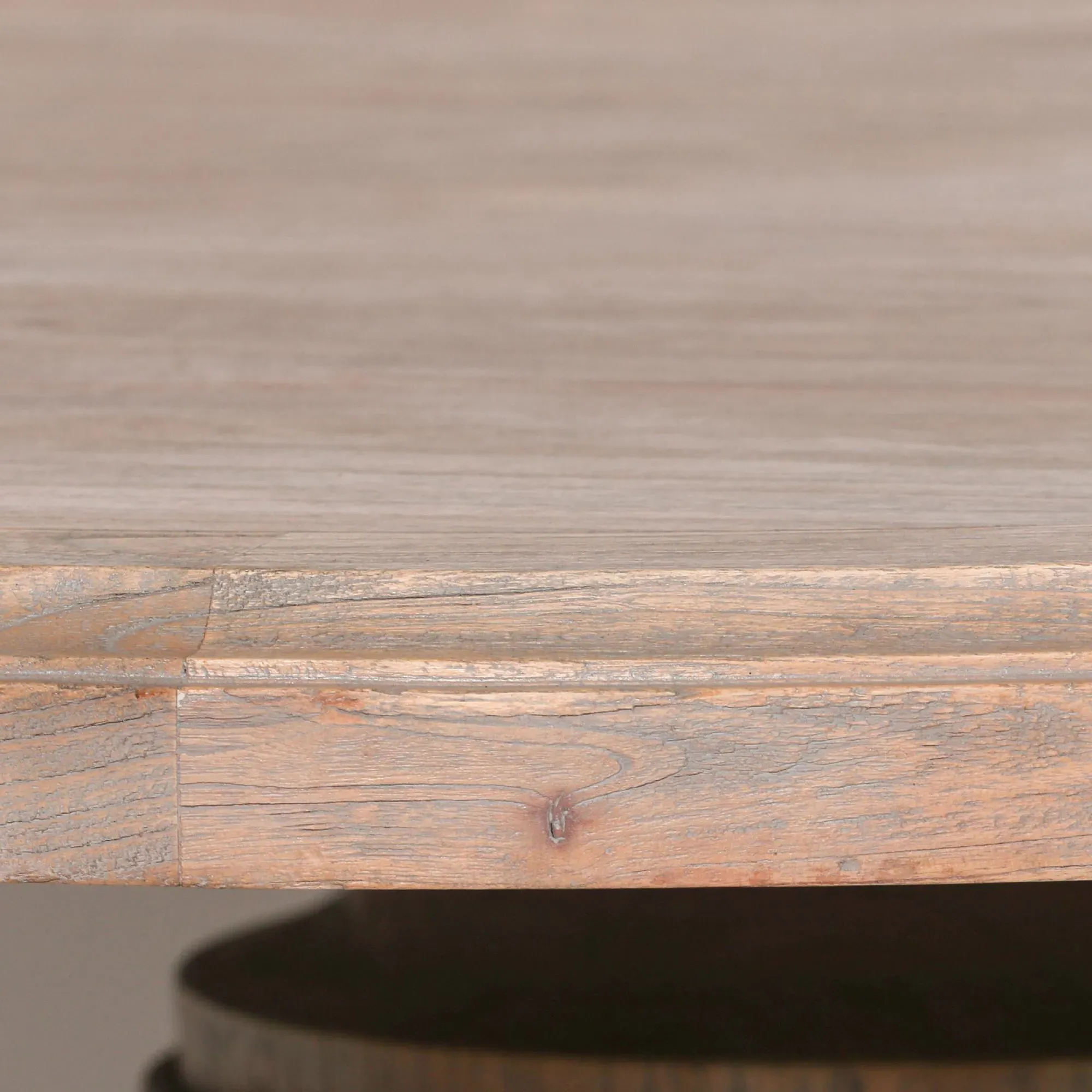 8-Seater Round Pedestal Dining Table - Rustic, Mango Wood