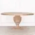 8-Seater Round Pedestal Dining Table - Rustic, Mango Wood