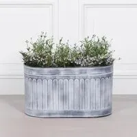 Arched Pattern Large Metal Planter