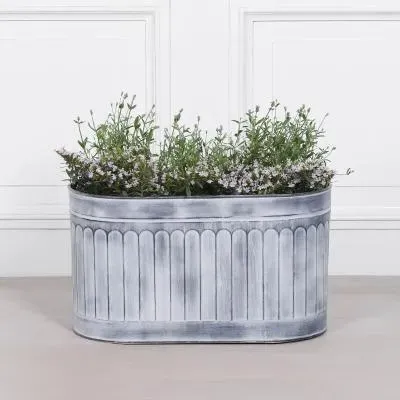 Arched Pattern Large Metal Planter image