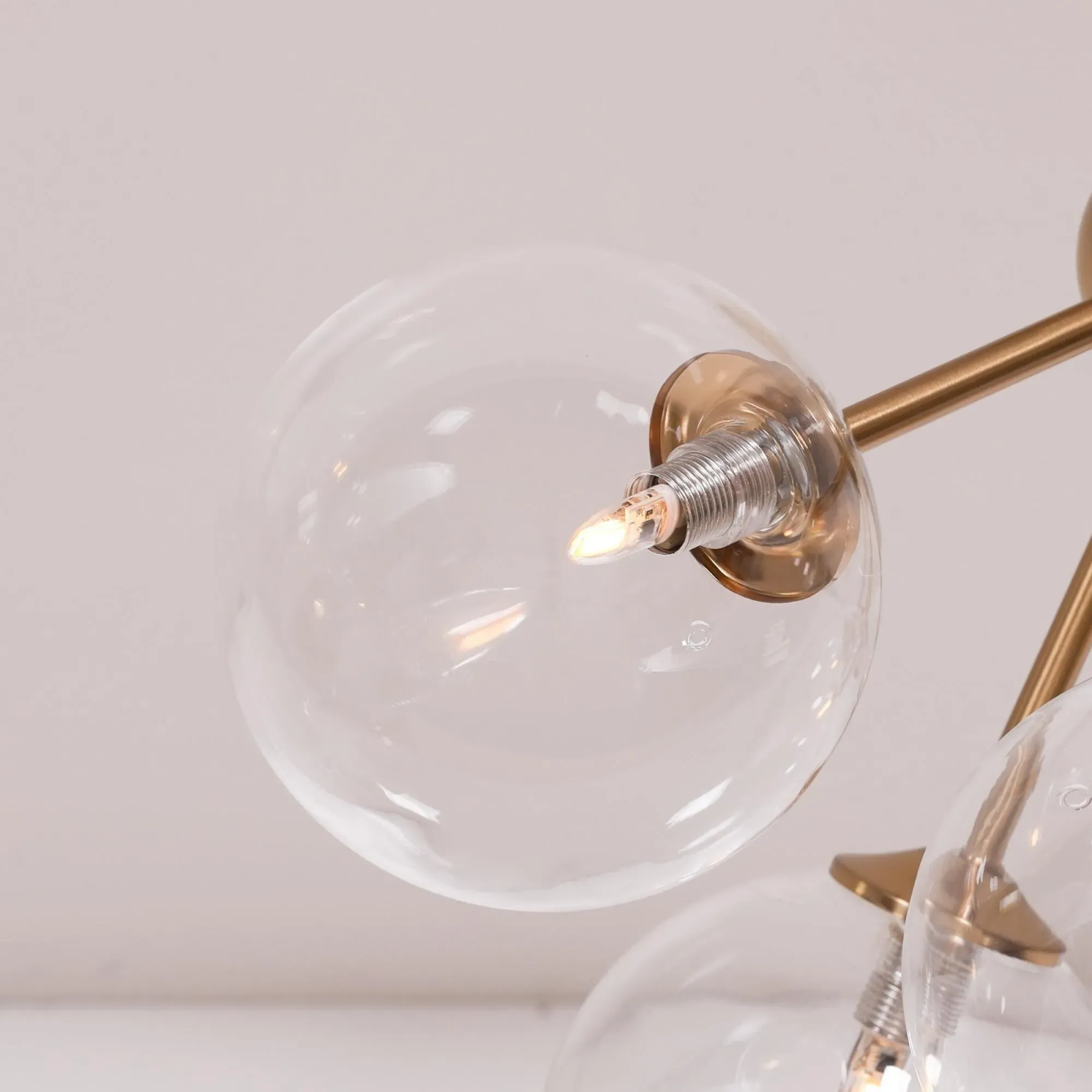 Arriba Sputnik 5 Arm Ball Ceiling Light - Gold