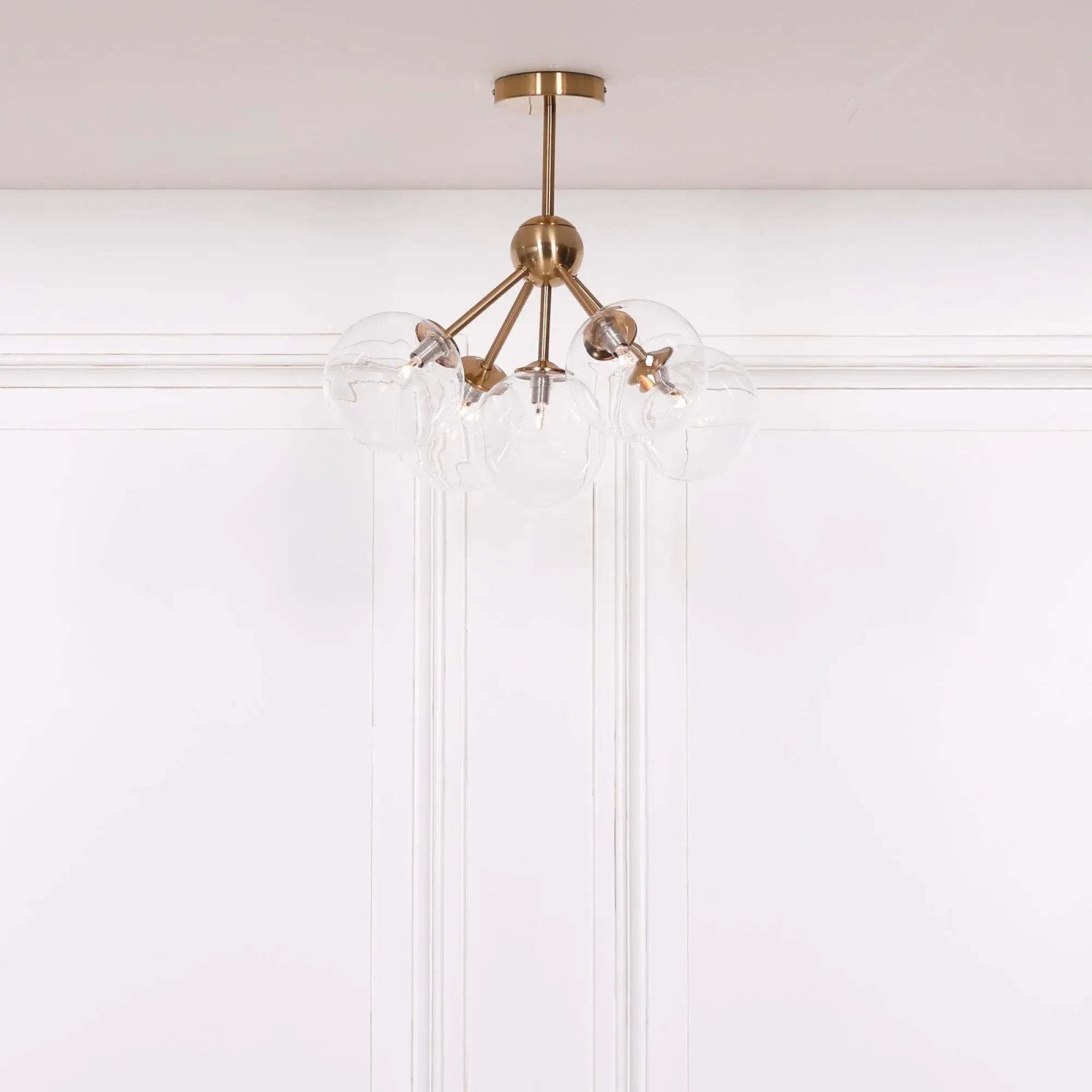 Arriba Sputnik 5 Arm Ball Ceiling Light - Gold