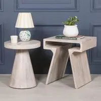 Blanchie Occasional Side Table - Mango Wood