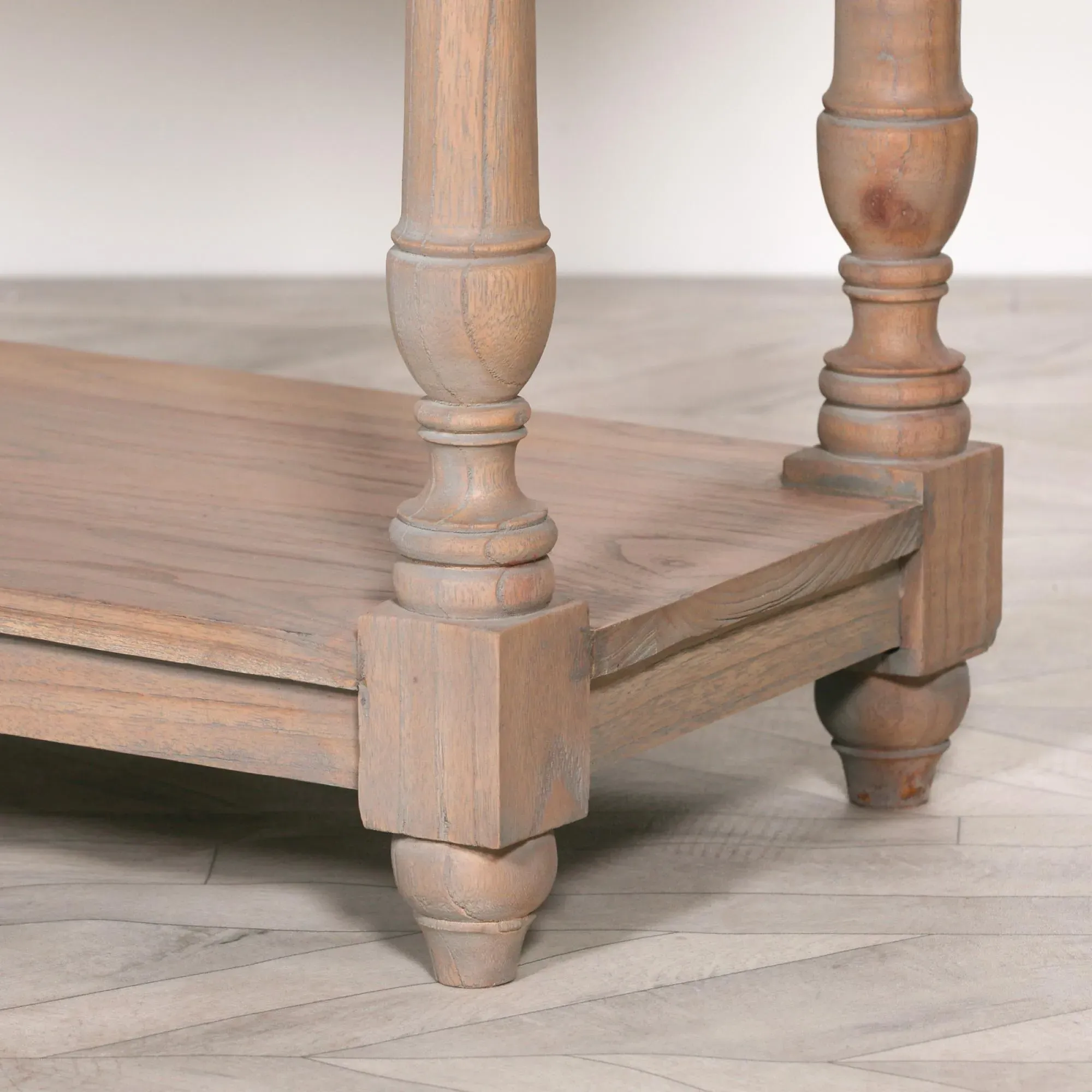 Breakfront 3 Drawer Console Table - White Cedar