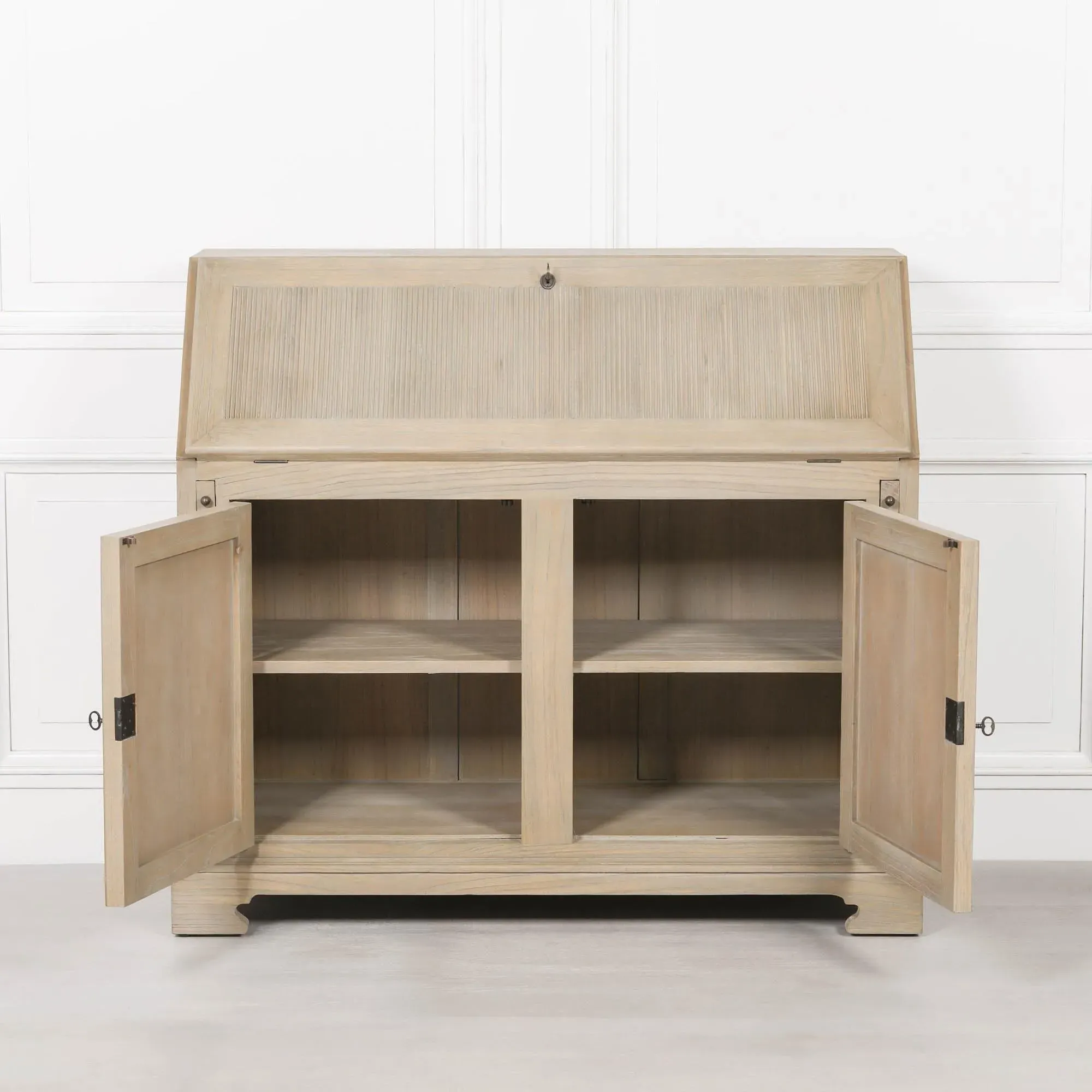 Bureau Rustic Wood Desk - Rustic