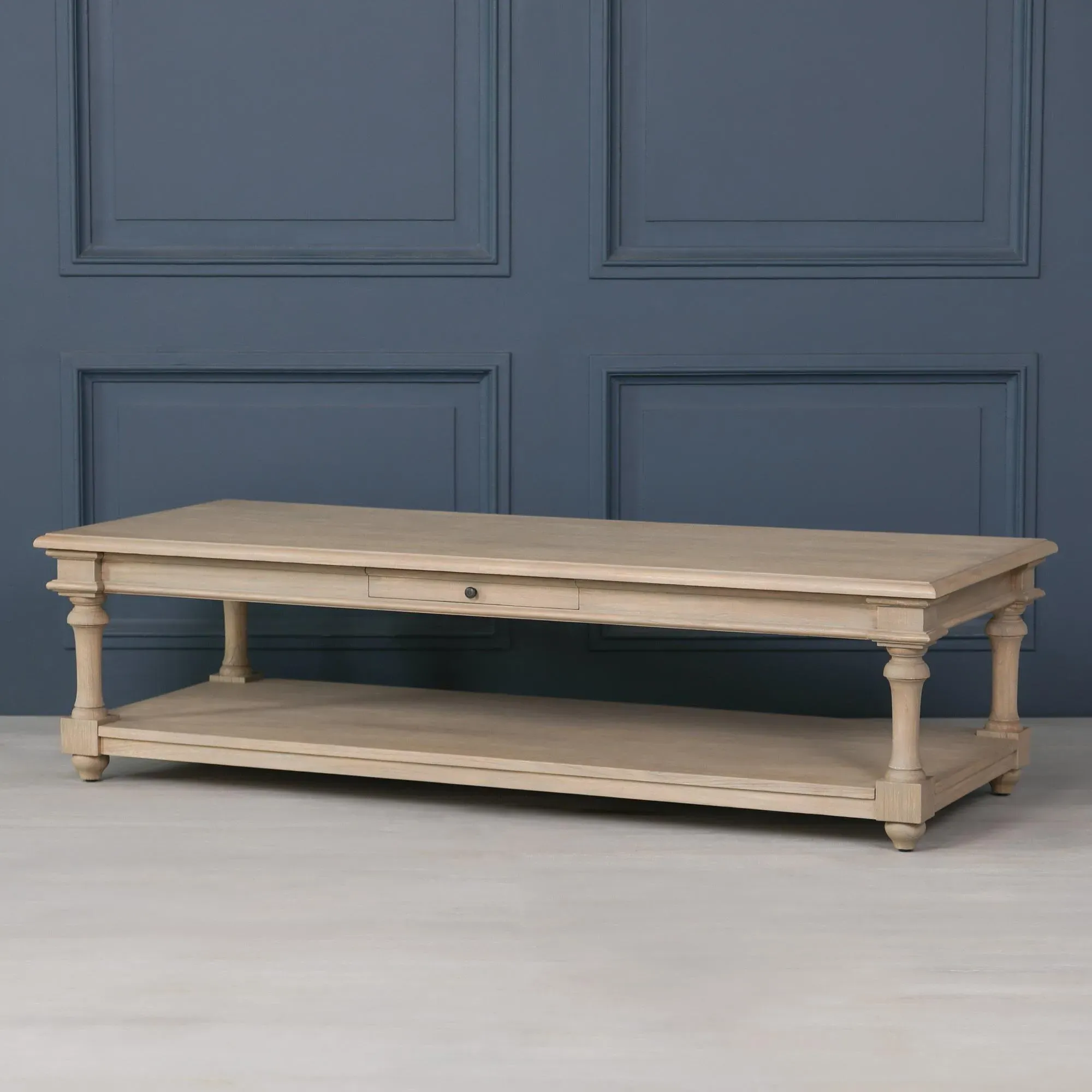 Cedar Wood Large Coffee Table with Drawer