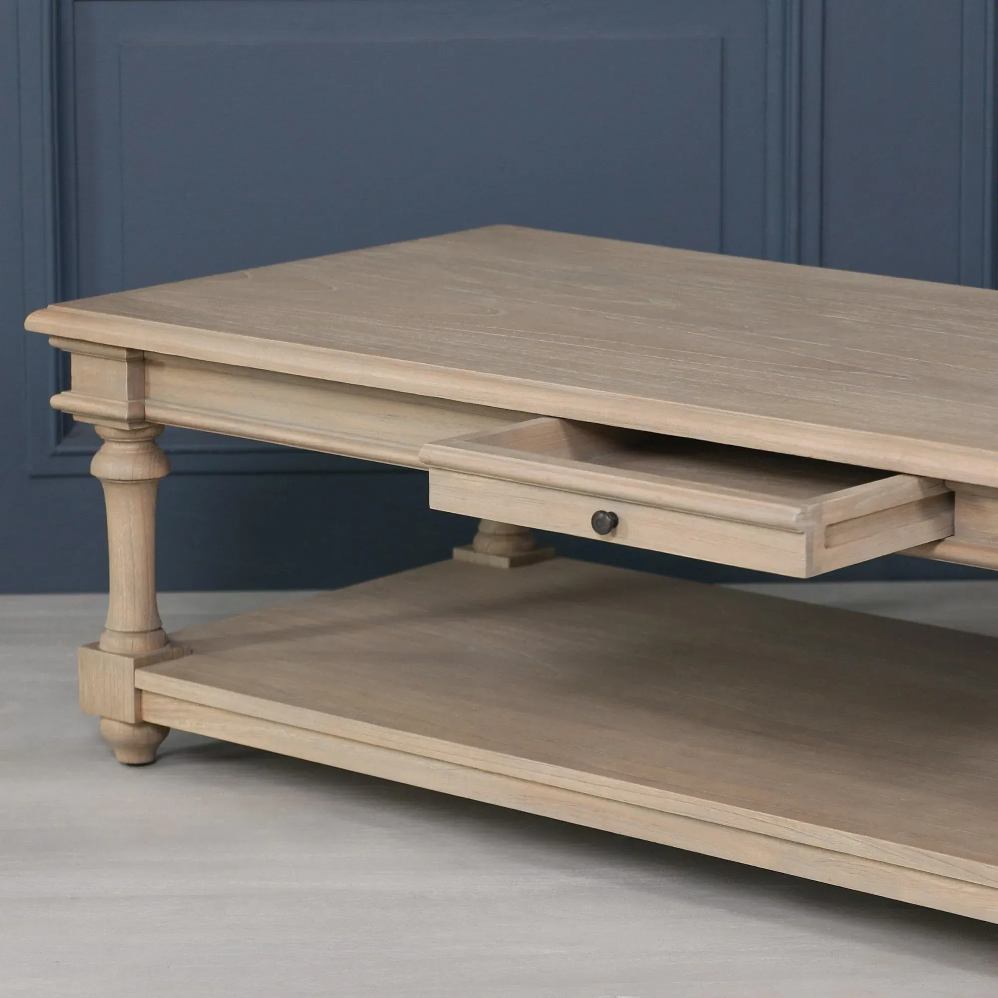 Cedar Wood Large Coffee Table with Drawer