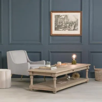 Cedar Wood Large Coffee Table with Drawer