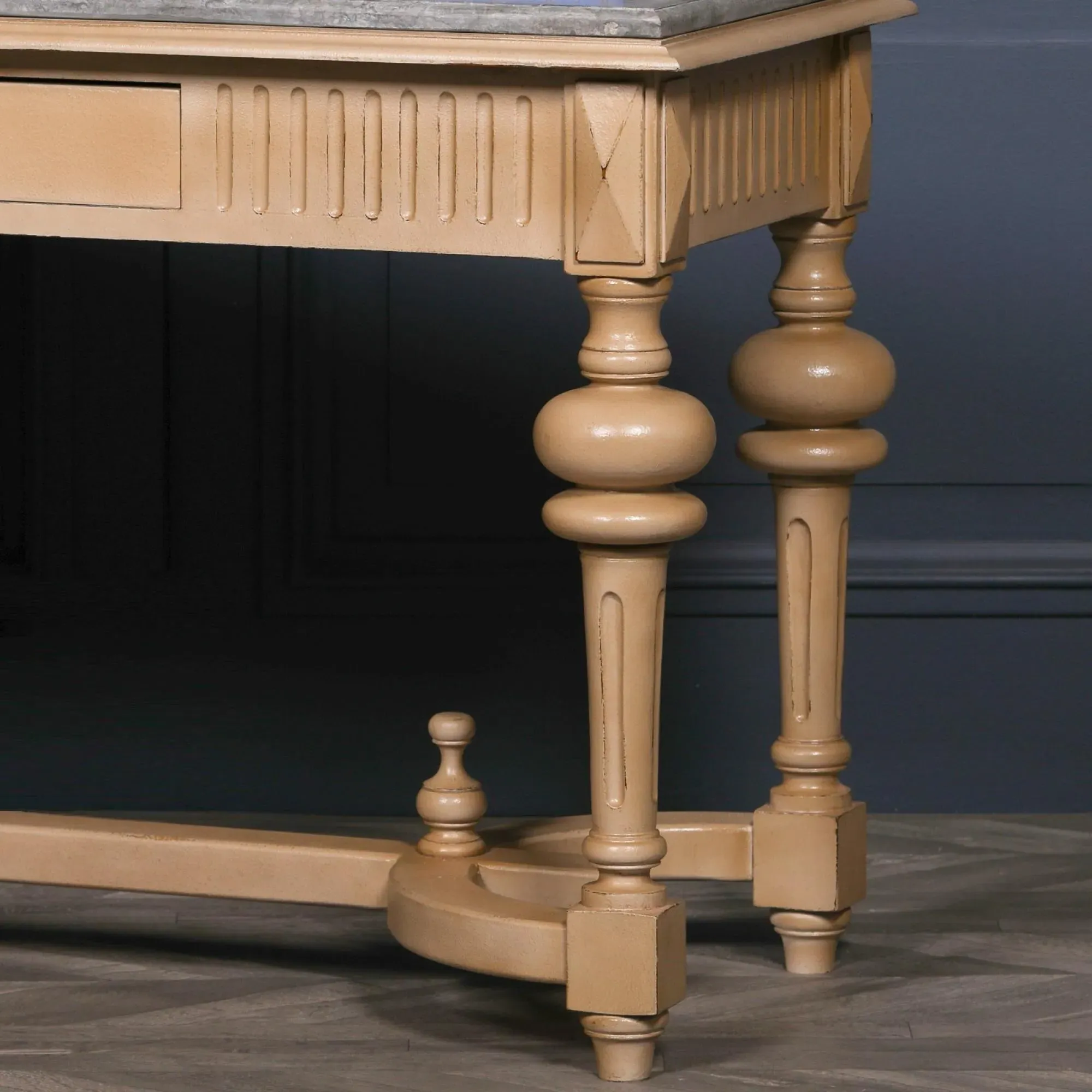 Console Table with Drawer - Wood, Stone Top