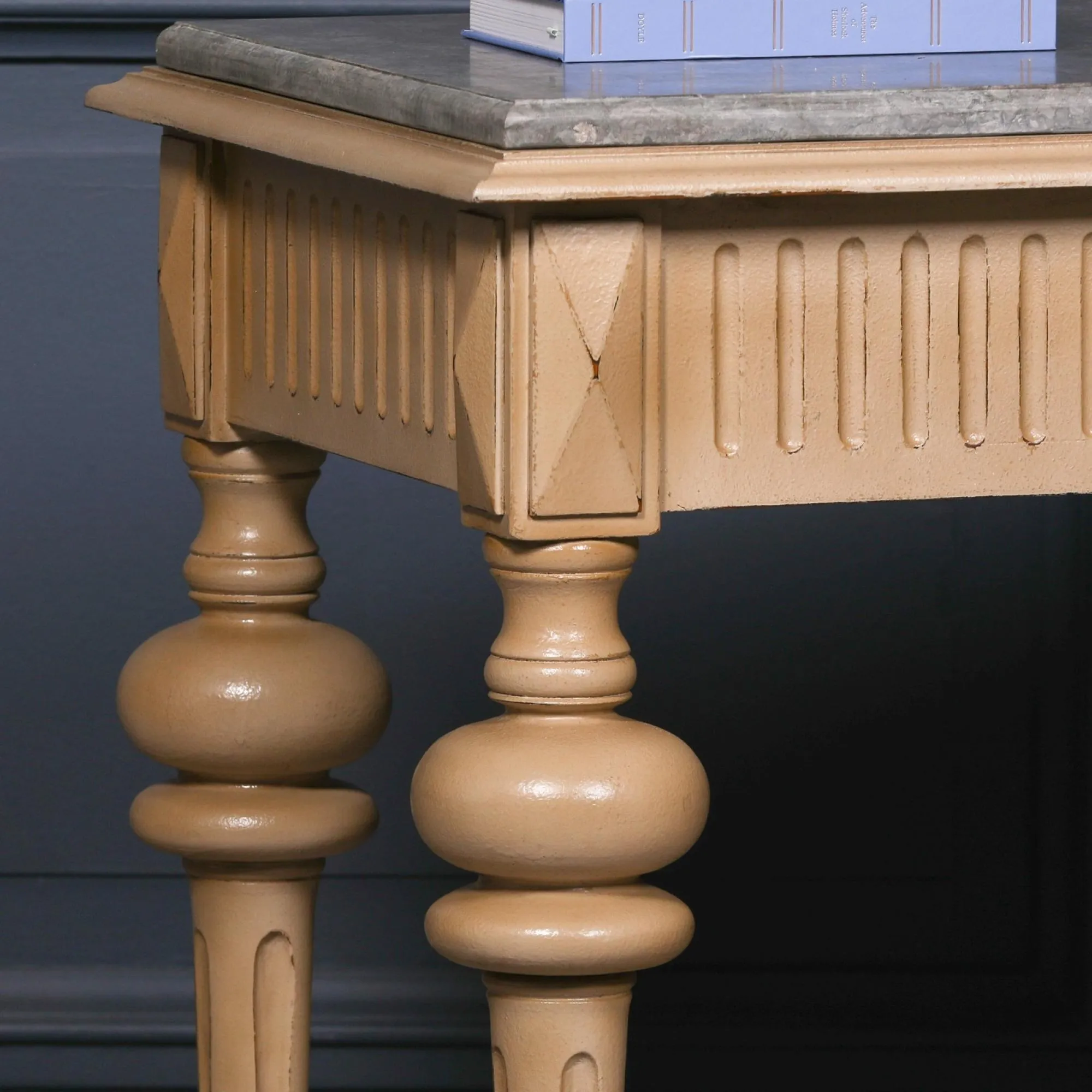 Console Table with Drawer - Wood, Stone Top