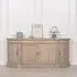 Curved 4 Door Large Sideboard - White Cedar