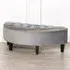 Curved Storage Ottoman Bench - Grey, Velvet