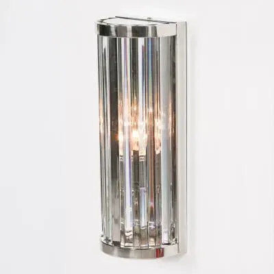 Deco 39cm Wall Light - Chrome, Glass image