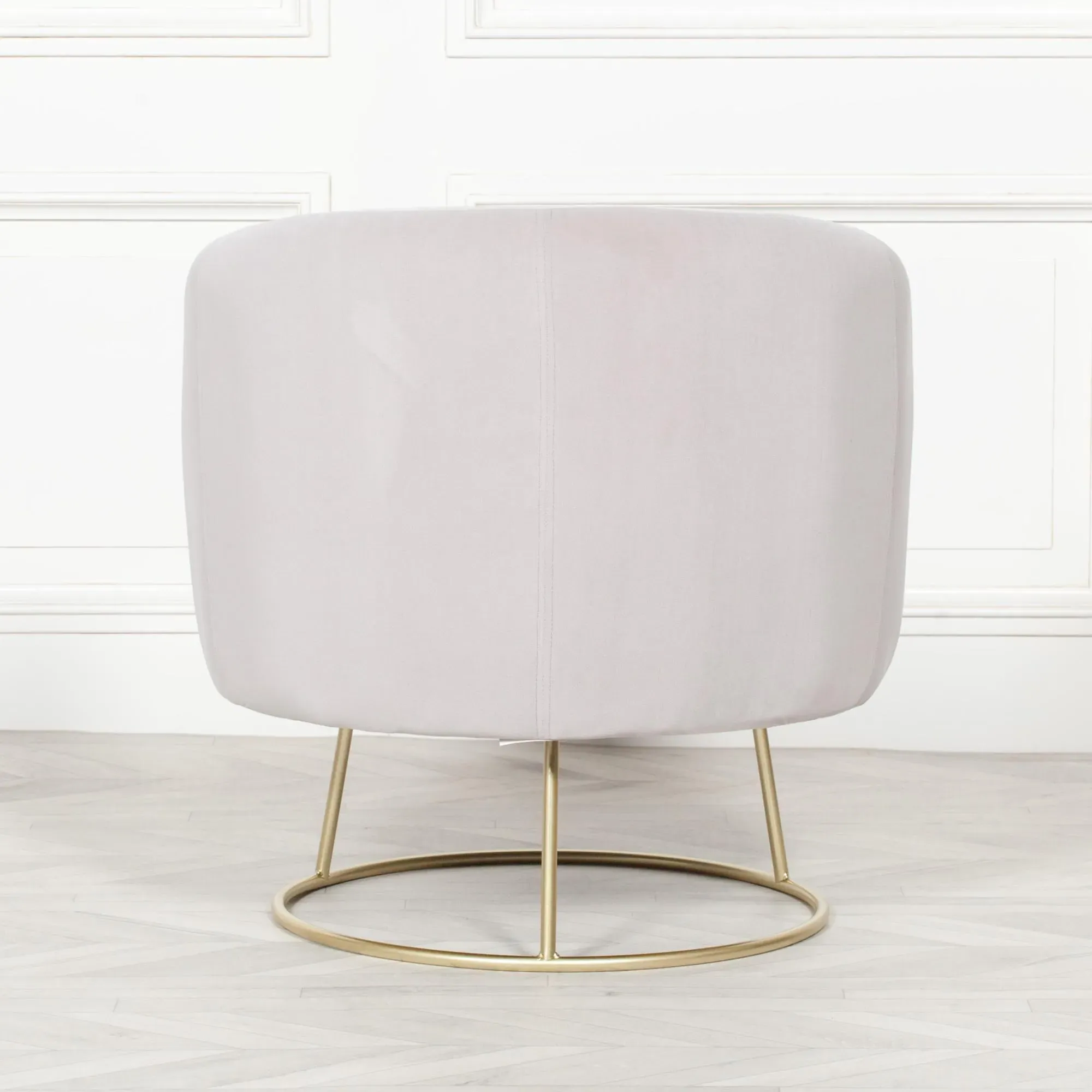 Deco Accent Chair - Light Grey, Velvet