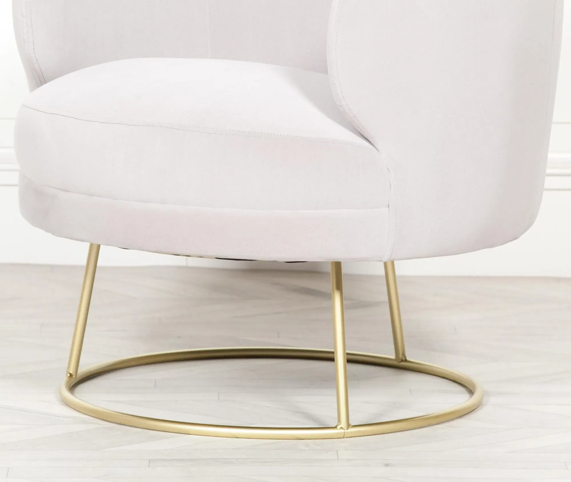 Deco Accent Chair - Light Grey, Velvet