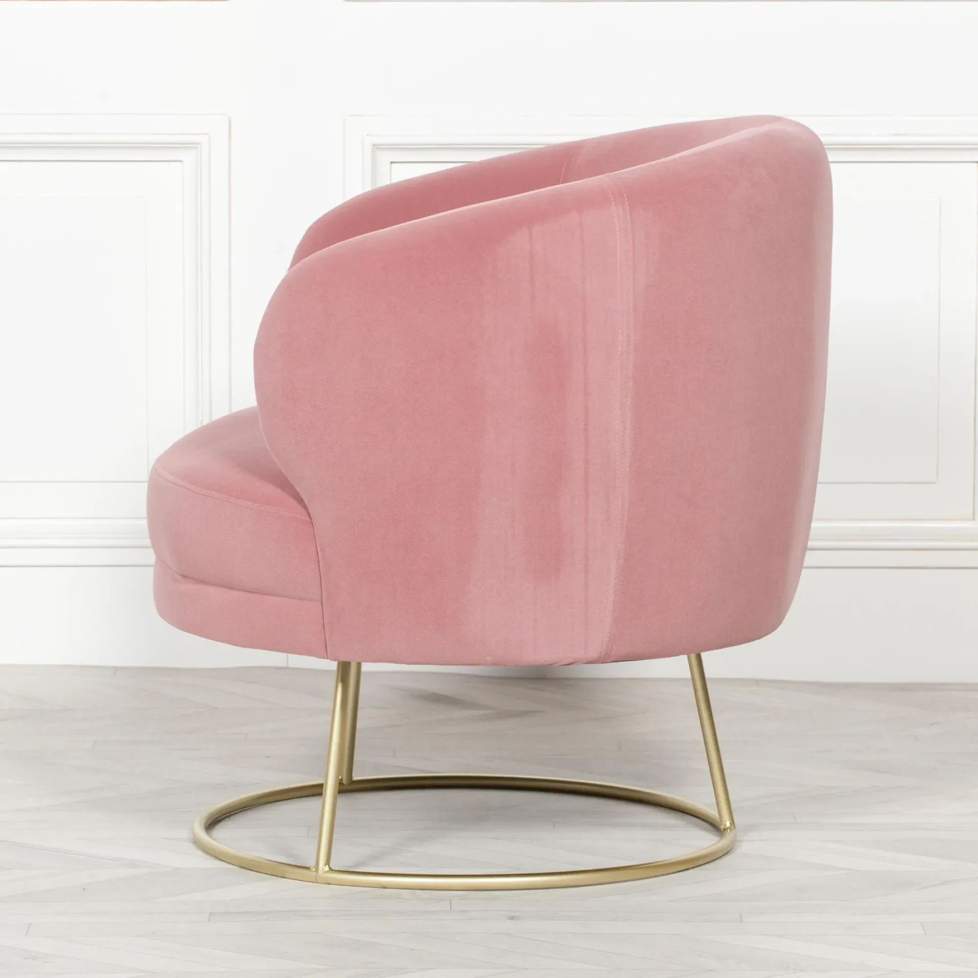 Deco Accent Chair - Pink, Velvet