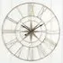 Extra Large Round Wall Clock with Compass - Rustic, Metal