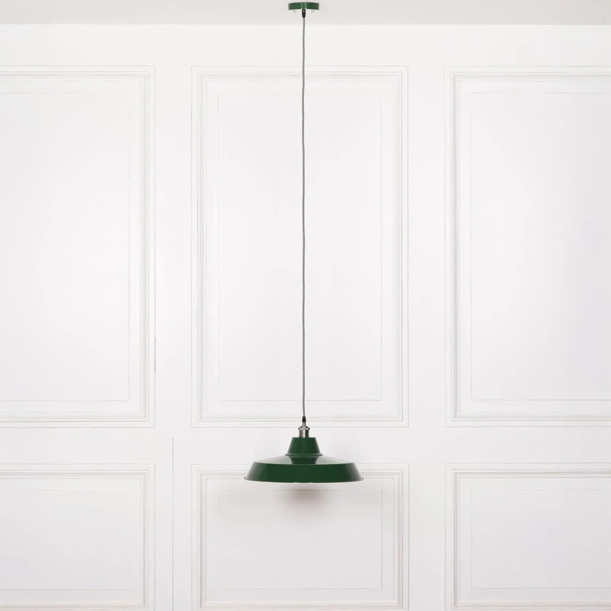 Factory 46cm Pendant Light - British Green, Metal