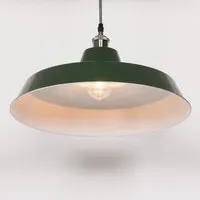 Factory 46cm Pendant Light - British Green, Metal