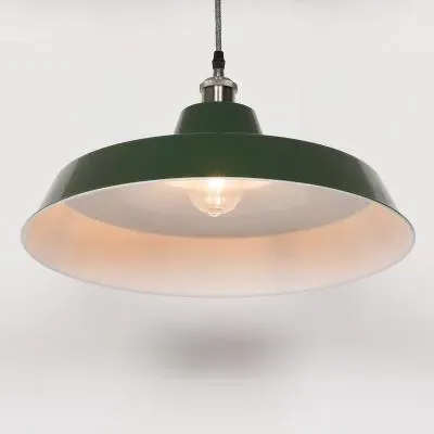 Factory 46cm Pendant Light - British Green, Metal image