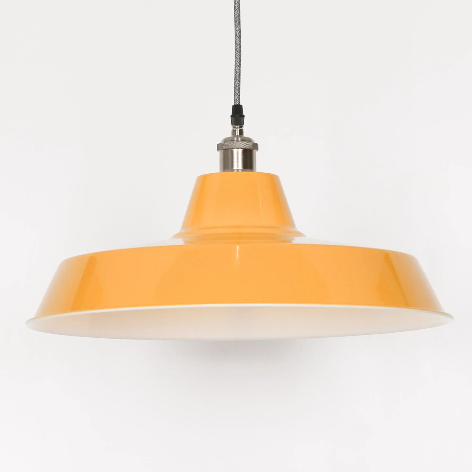 Factory 46cm Pendant Light - Mustard Yellow, Metal
