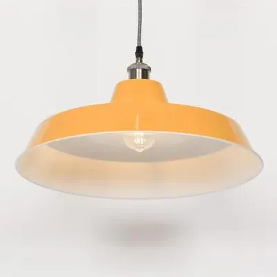 Factory 46cm Pendant Light - Mustard Yellow, Metal