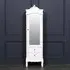 French Carved 1 Door Armoire with Drawers - White