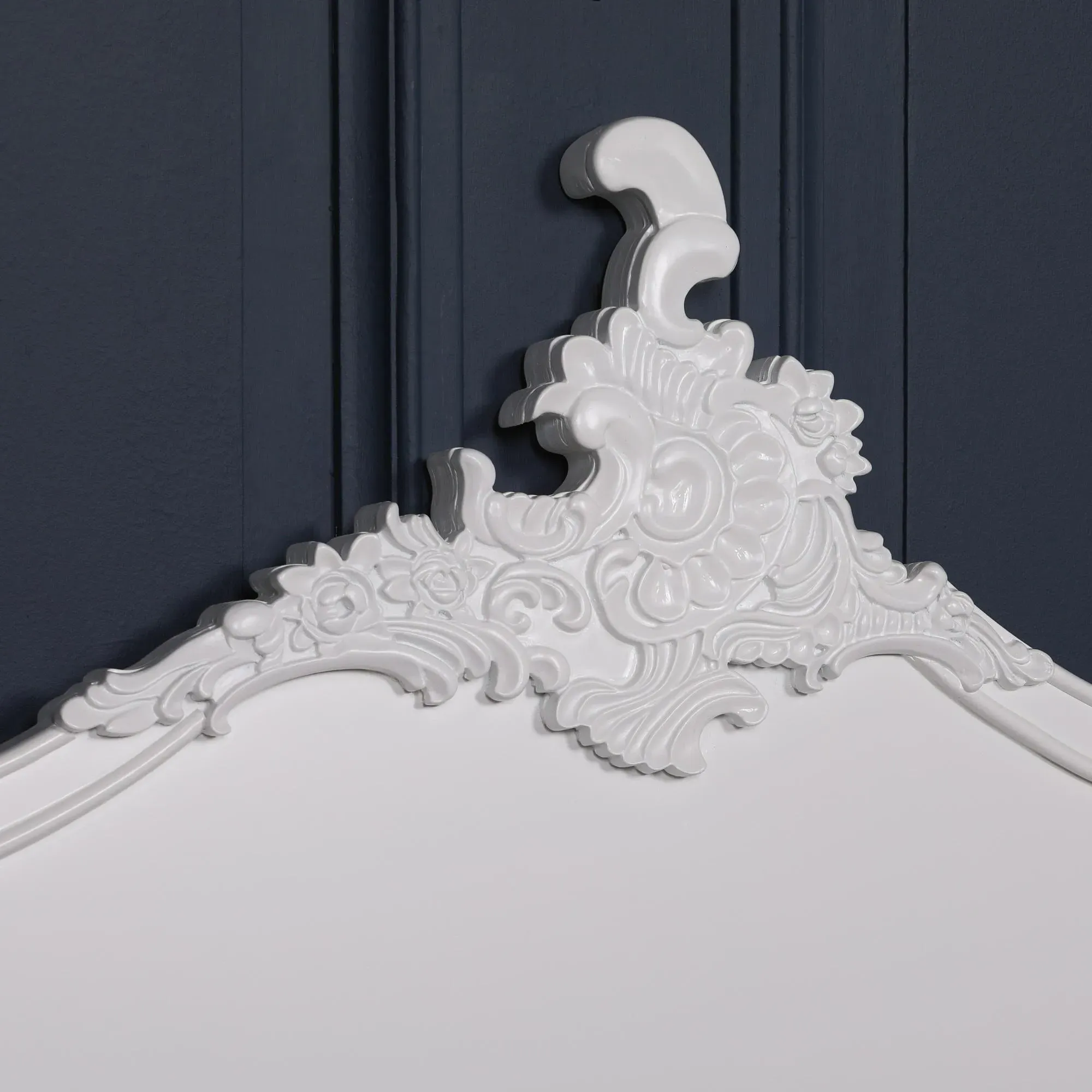 French Carved Headboard - White