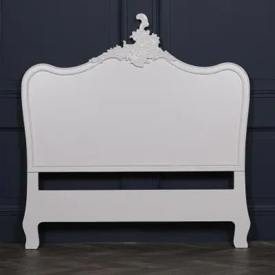 French Carved Headboard - White image