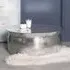 Hammered Round Coffee Table - Silver, Aluminium
