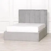 King Size Bed Frame - Grey, Velvet