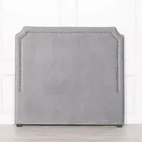 King Size Headboard - Grey, Velvet