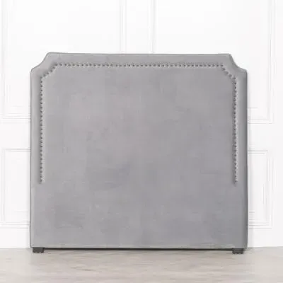 King Size Headboard - Grey, Velvet image