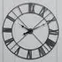Large Round Wall Clock - Black, Metal