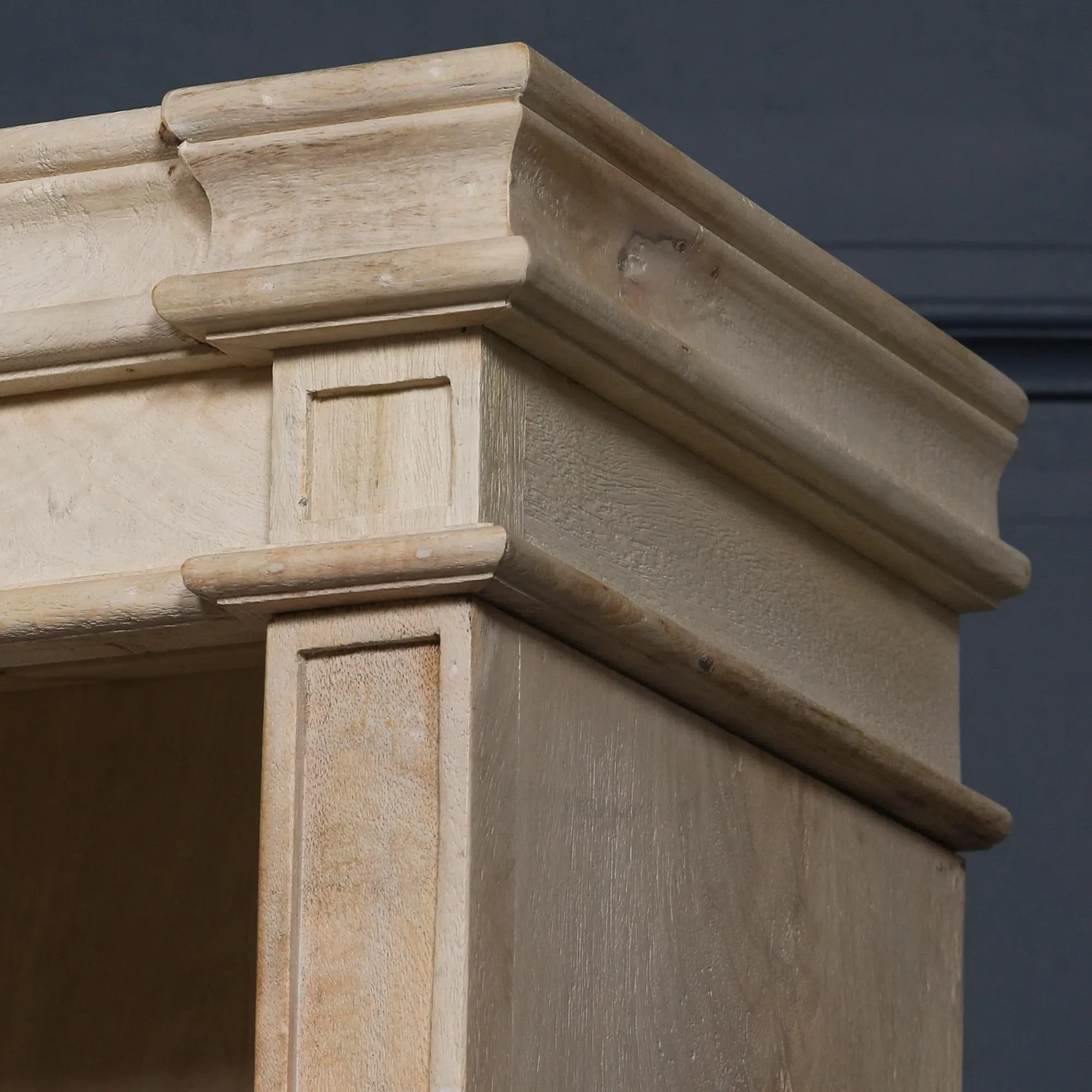 Linda Single Open Bookcase - Rustic, Mango Wood