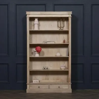 Linda Single Open Bookcase - Rustic, Mango Wood image