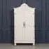 Lomira 2 Door Armoire Wardrobe with Carved Details - White
