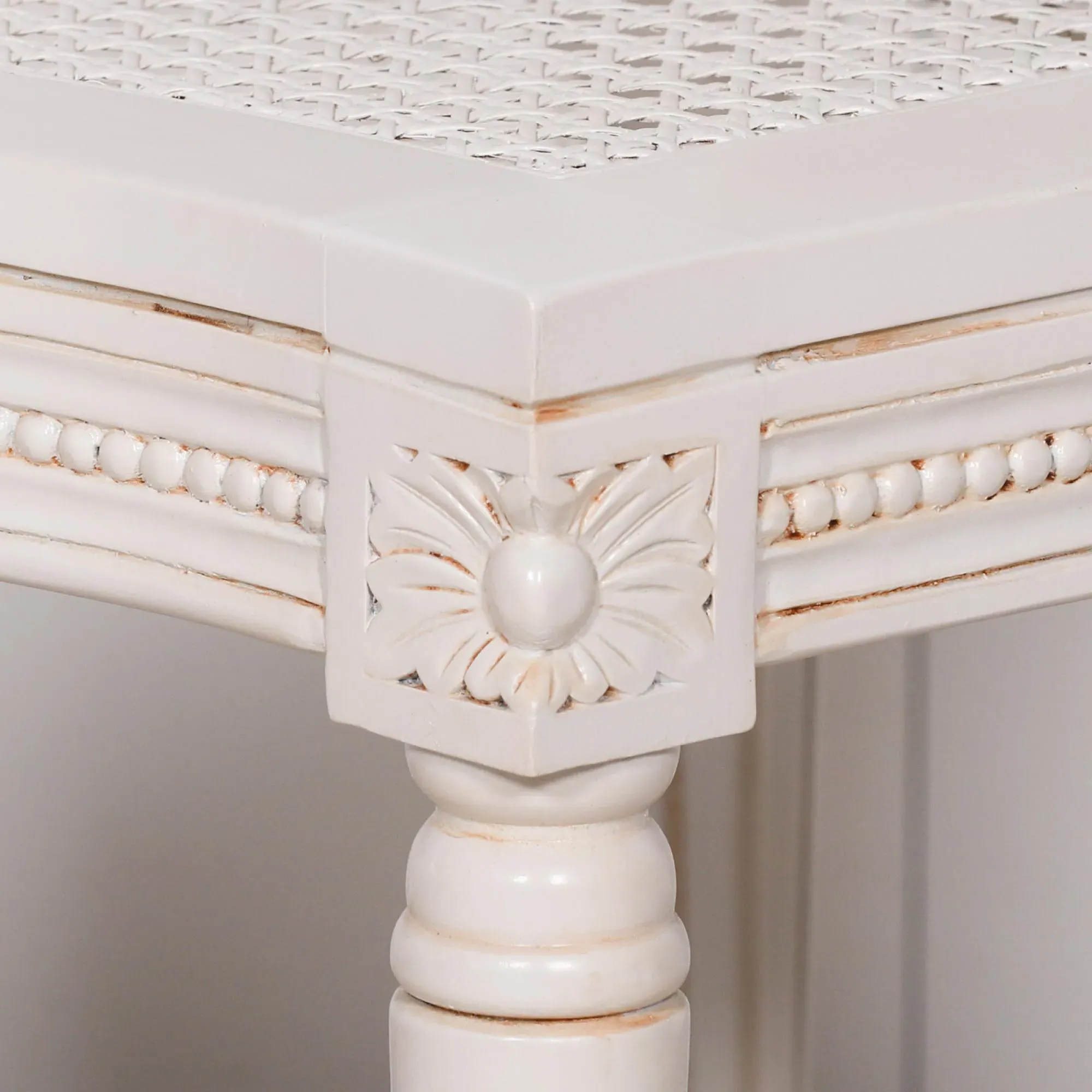 Lomira Oval Back Dining Chair - Off White, Mahogany