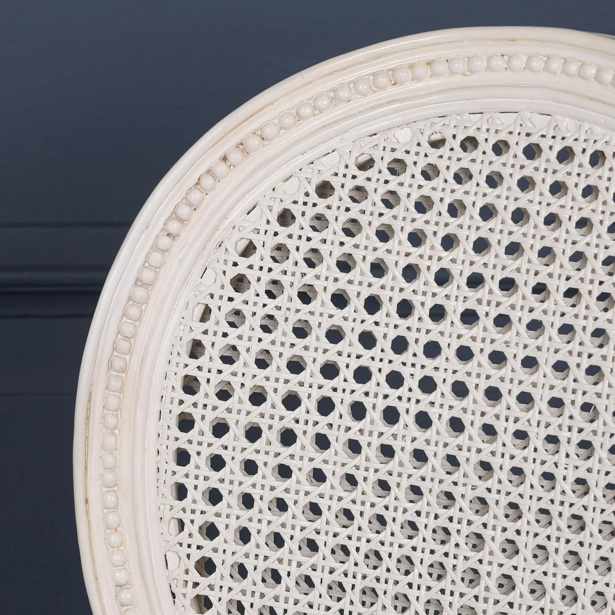 Lomira Oval Back Dining Chair - White, Rattan