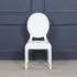 Louis Oval Back Dining Chair Set of 2 - White