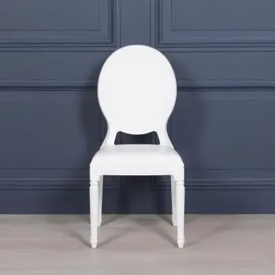 Louis Oval Back Dining Chair Set of 2 - White image