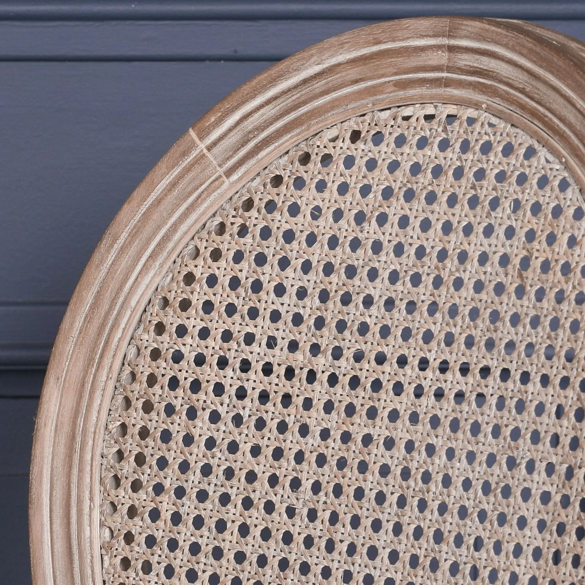 Louise Oval Back Dining Chair - Birch Wood, Rattan