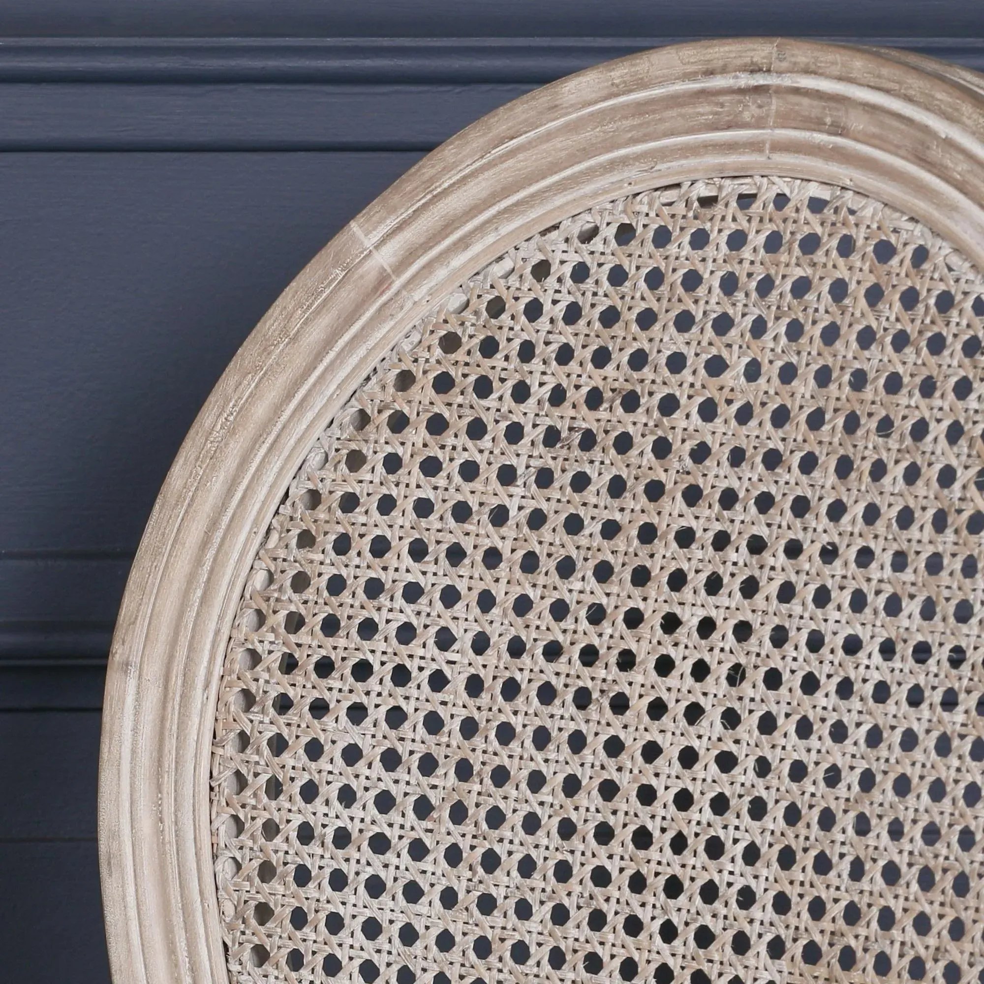 Louise Oval Back Dining Chair - Light Wood, Linen