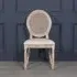 Louise Oval Back Dining Chair - Light Wood, Linen